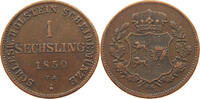 SCHLESWIG-HOLSTEIN KÖNIGLICHE LINIE SECHSLING Unter Statthalterschaft 1848-1851. -
