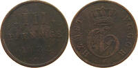 MECKLENBURG STRELITZ 3 PFENNIG Georg 1816-1860. -