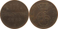 MECKLENBURG STRELITZ 3 PFENNIG Georg 1816-1860. -