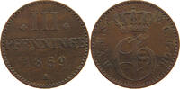 MECKLENBURG STRELITZ 3 PFENNIG Georg 1816-1860. -