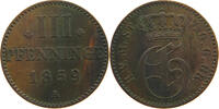 MECKLENBURG STRELITZ 3 PFENNIG Georg 1816-1860. -