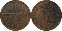 MECKLENBURG STRELITZ 3 PFENNIG Georg 1816-1860. -
