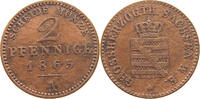 SACHSEN WEIMAR EISENACH 2 PFENNIG Karl Alexander (1853-1901) -