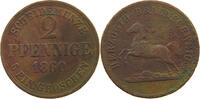 BRAUNSCHWEIG WOLFENBÜTTEL 2 PFENNIG Wilhelm 1831-1884. -