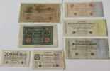 DEUTSCHES REICH LOT GERMANY COLLECTION BANKNOTES, LOT 15pc EMPIRE -