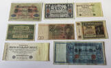 DEUTSCHES REICH LOT GERMANY COLLECTION BANKNOTES, LOT 15pc EMPIRE -