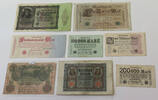 DEUTSCHES REICH LOT GERMANY COLLECTION BANKNOTES, LOT 15pc EMPIRE -
