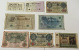 DEUTSCHES REICH LOT GERMANY COLLECTION BANKNOTES, LOT 15pc EMPIRE -