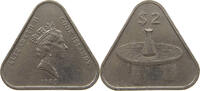 COOK ISLANDS 2 DOLLARS Elizabeth II. (1952-2022) -
