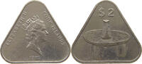 COOK ISLANDS 2 DOLLARS Elizabeth II. (1952-2022) -
