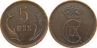 DENMARK 5 ÖRE Christian IX. (1863-1906) -