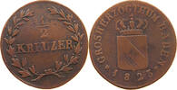 BADEN DURLACH 1/2 KREUZER Ludwig 1818-1830 -