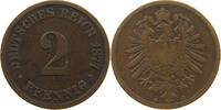 2 PFENNIG 1877 B KAISERREICH SELTEN S
