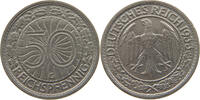 50 REICHSPFENNIG 1933 G WEIMARER REPUBLIK SELTEN SS