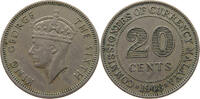 MALAYA 20 CENTS George VI. (1936-1952) -
