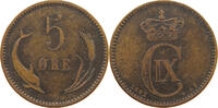 DENMARK 5 ÖRE Christian IX. (1863-1906) -
