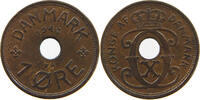 DENMARK 1 ÖRE CHRISTIAN X. (1912-1947) -