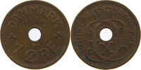 DENMARK 1 ÖRE CHRISTIAN X. (1912-1947) -