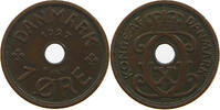 DENMARK 1 ÖRE CHRISTIAN X. (1912-1947) -