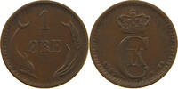 DENMARK 1 ÖRE CHRISTIAN IX. (1863-1906) -