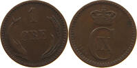 DENMARK 1 ÖRE CHRISTIAN IX. (1863-1906) RARE -