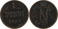 FINLAND 1 PENNI 1915 NIKOLAUS II. (1894-1917) SS- 6,00 EUR  zzgl. 5,99 EUR Versand