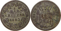 BAYERN 1 KREUZER Ludwig I. (1825-1848) -