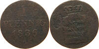 SACHSEN ALBERTINISCHE LINIE 1 PFENNIG Friedrich August II. (1836-1854) -
