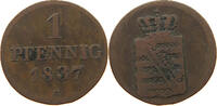 SACHSEN ALBERTINISCHE LINIE 1 PFENNIG Friedrich August II. (1836-1854) -