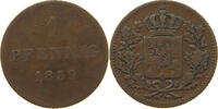 BAYERN 1 PFENNIG Ludwig I. (1825-1848) -