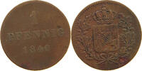 BAYERN 1 PFENNIG Ludwig I. (1825-1848) -