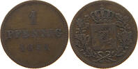 BAYERN 1 PFENNIG Maximilian II. Joseph (1848-1864) -