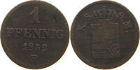 SACHSEN ALBERTINISCHE LINIE 1 PFENNIG Friedrich August II. (1836-1854) -