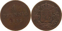 BAYERN 1 PFENNIG Maximilian II. Joseph (1848-1864) -