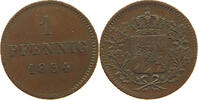 BAYERN 1 PFENNIG Maximilian II. Joseph (1848-1864) -