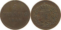 BAYERN 1 PFENNIG Maximilian II. Joseph (1848-1864) -