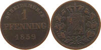 BAYERN 1 PFENNIG Maximilian II. Joseph (1848-1864) -