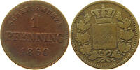 BAYERN 1 PFENNIG Maximilian II. Joseph (1848-1864) -