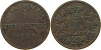 BAYERN 1 PFENNIG Maximilian II. Joseph (1848-1864) -