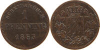 BAYERN 1 PFENNIG Maximilian II. Joseph (1848-1864) -