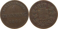 BAYERN 1 PFENNIG Maximilian II. Joseph (1848-1864) -