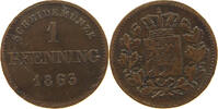 BAYERN 1 PFENNIG Maximilian II. Joseph (1848-1864) -