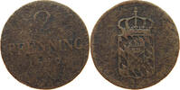 BAYERN 2 PFENNIG Ludwig I. (1825-1848) -