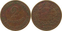 SACHSEN COBURG GOTHA 2 PFENNIG Ernst II. (1844-1893) -