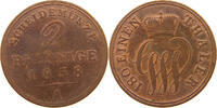 SCHAUMBURG LIPPE 2 PFENNIG Georg Wilhelm 1807-1860 -