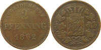 BAYERN 2 PFENNIG Maximilian II. Joseph (1848-1864) -