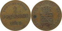 SACHSEN MEININGEN 2 PFENNIG Bernhard Erich Freund (1803-1866) -