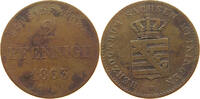 SACHSEN MEININGEN 2 PFENNIG Bernhard Erich Freund (1803-1866) -