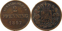 BAYERN 2 PFENNIG Ludwig II. (1864-1886) -