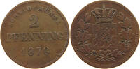BAYERN 2 PFENNIG Ludwig II. (1864-1886) -